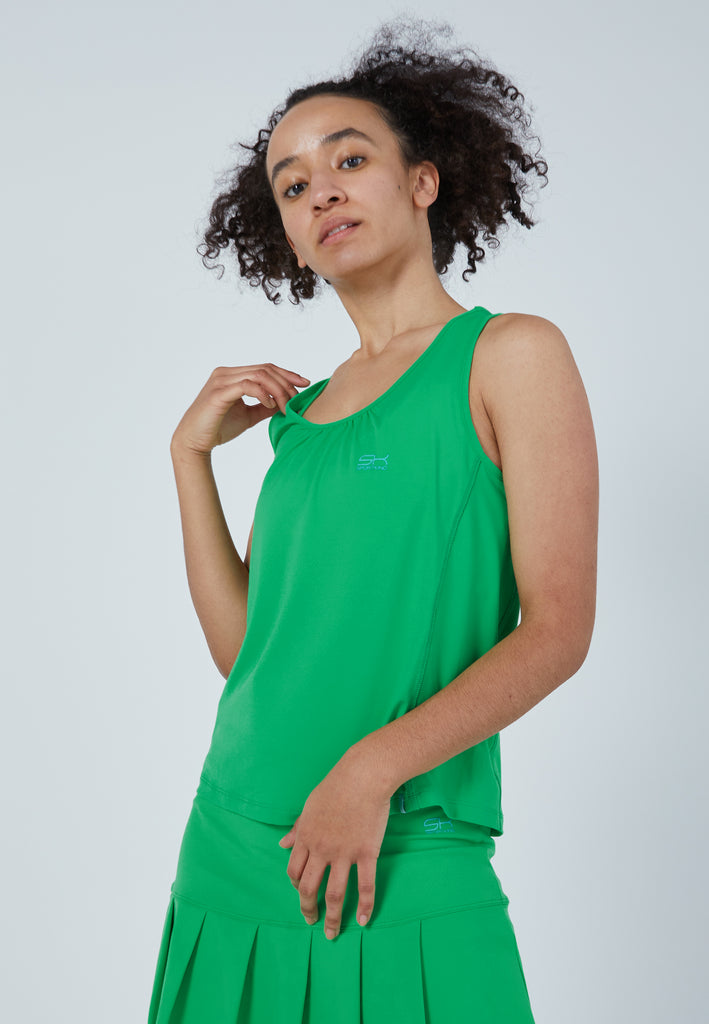 Mädchen & Damen und Gender Tennis Loose Fit Tanktop, grün von SPORTKIND